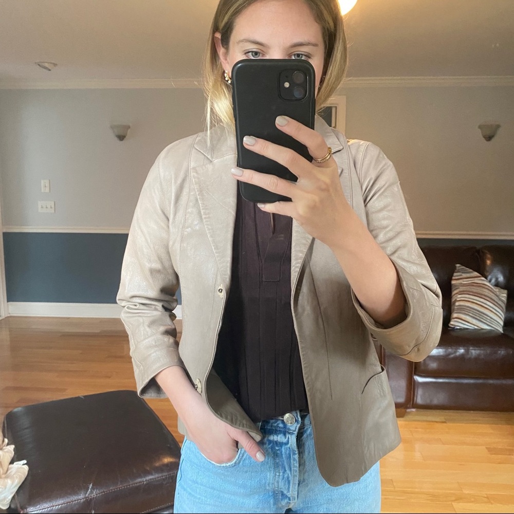 Vince Leather Blazer